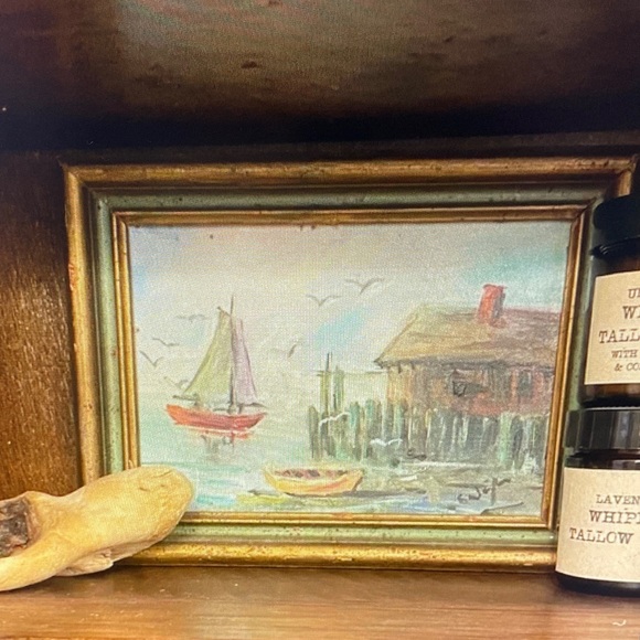 Tiny Coastal Scene Framed Art Print